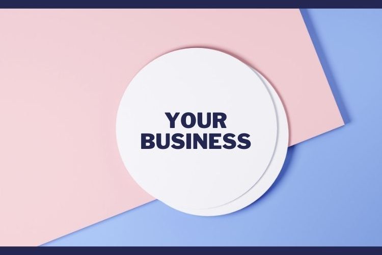 Photo of a circular business card shape